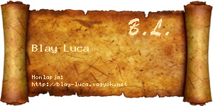 Blay Luca névjegykártya